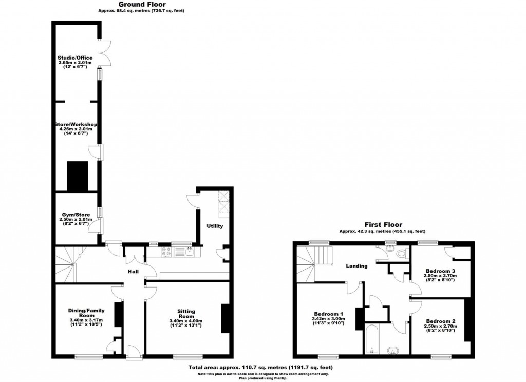 Floorplans For Hill Road, Watlington