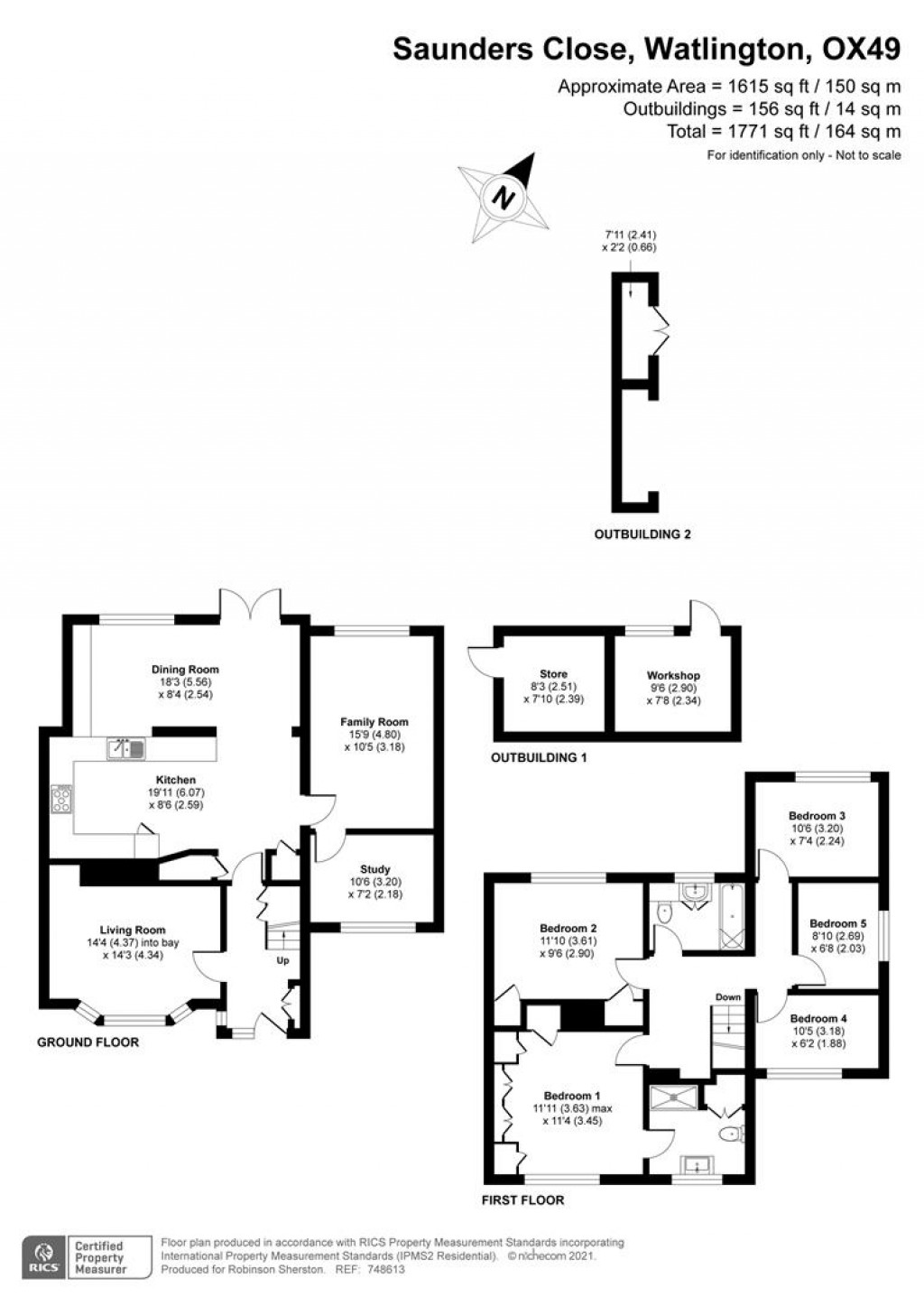 Floorplans For Saunders Close, WATLINGTON