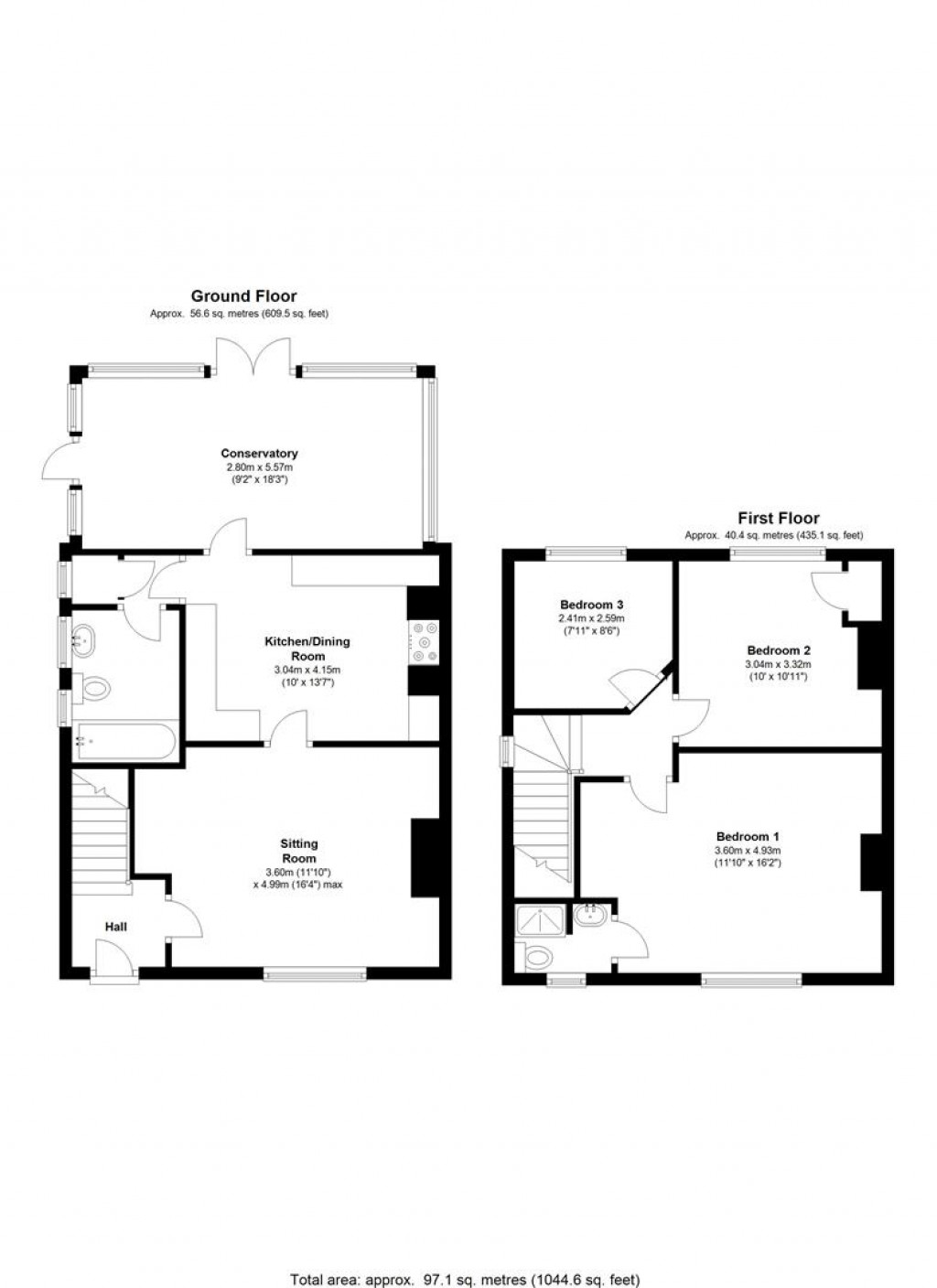 Floorplans For Turners Green, Britwell Salome, WATLINGTON