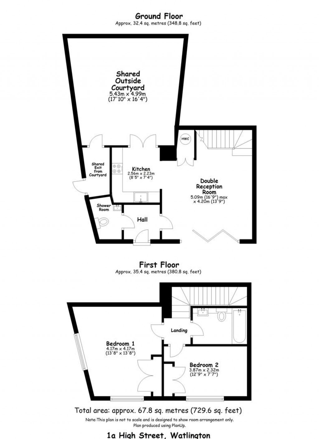 Floorplans For Couching Street, Watlington