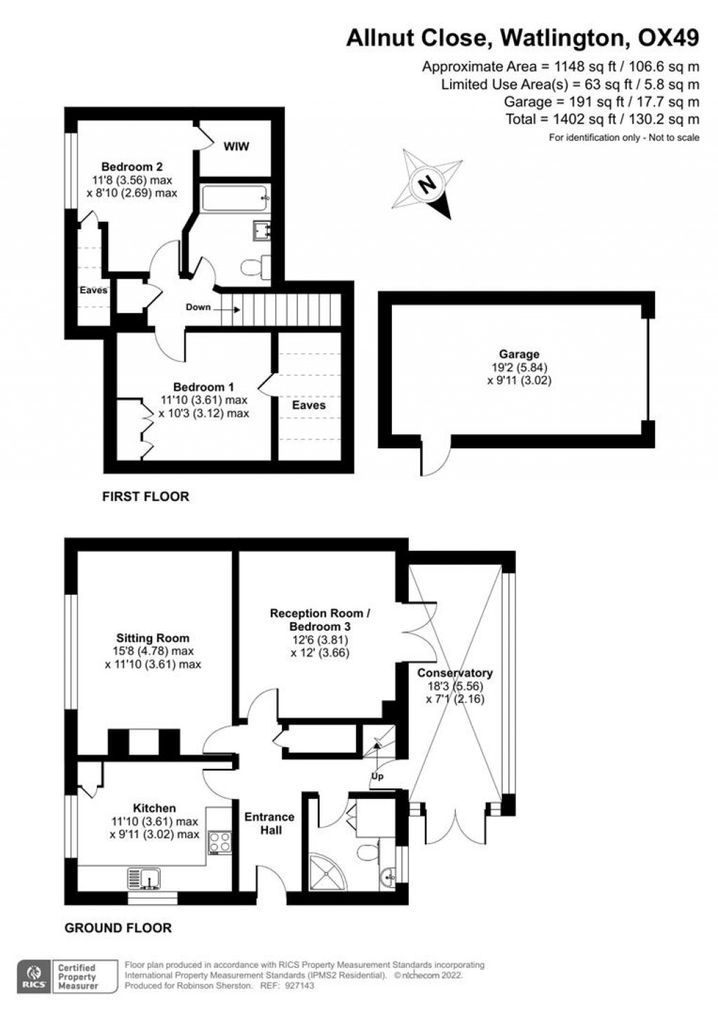 Floorplans For Allnut Close, Watlington