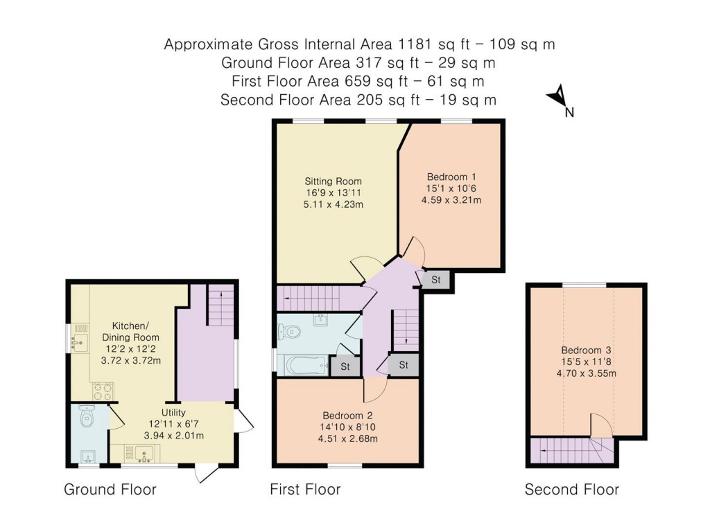 Floorplans For High Street, Watlington