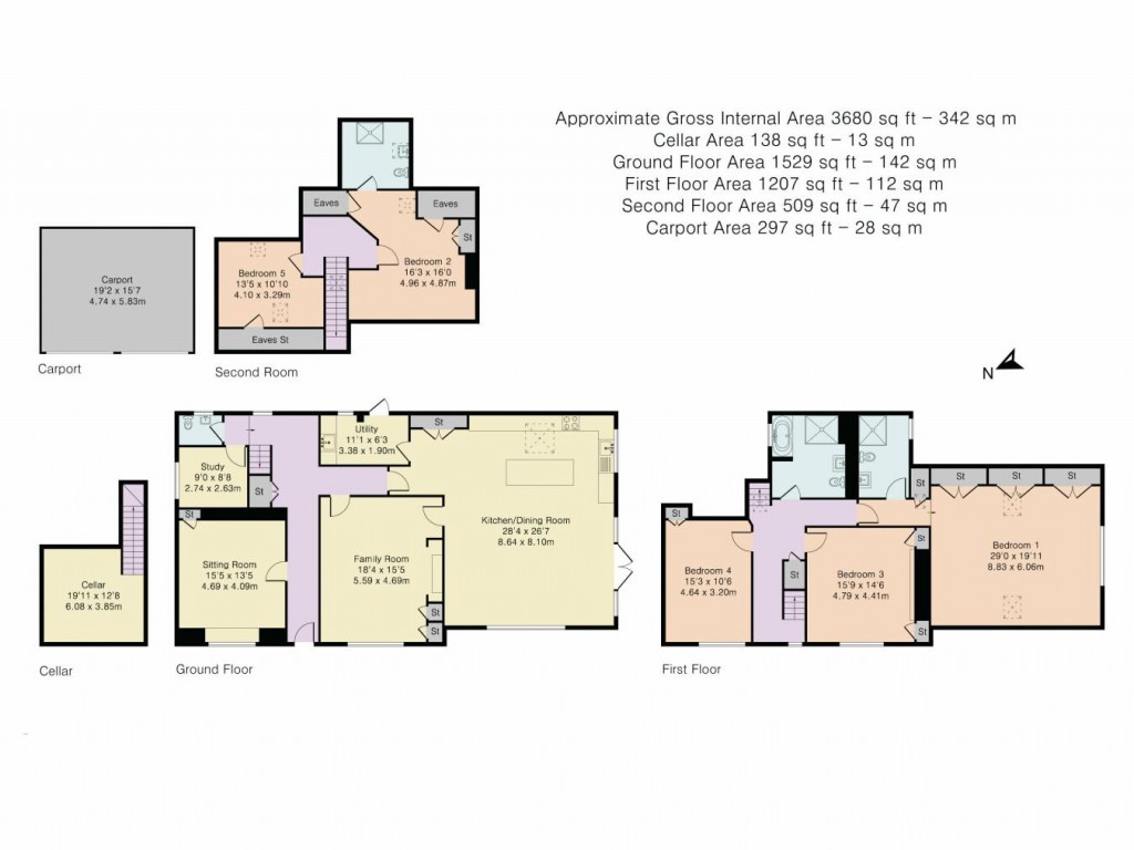 Floorplans For Slaters Farm, Rotherfield Peppard