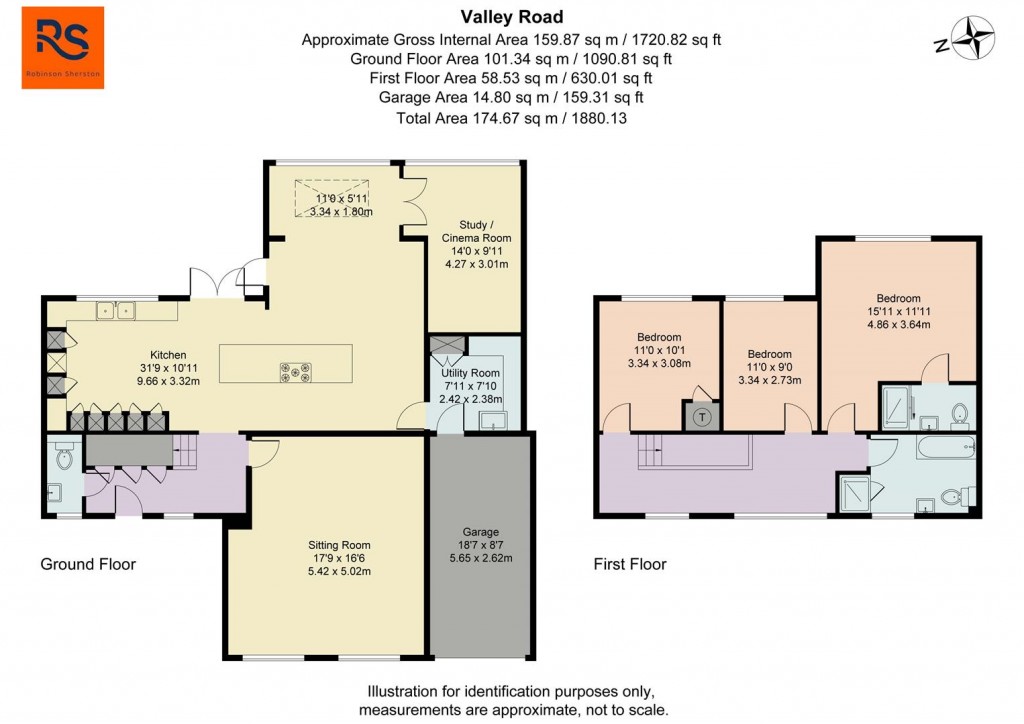 Floorplans For Valley Road, Henley-On-Thames