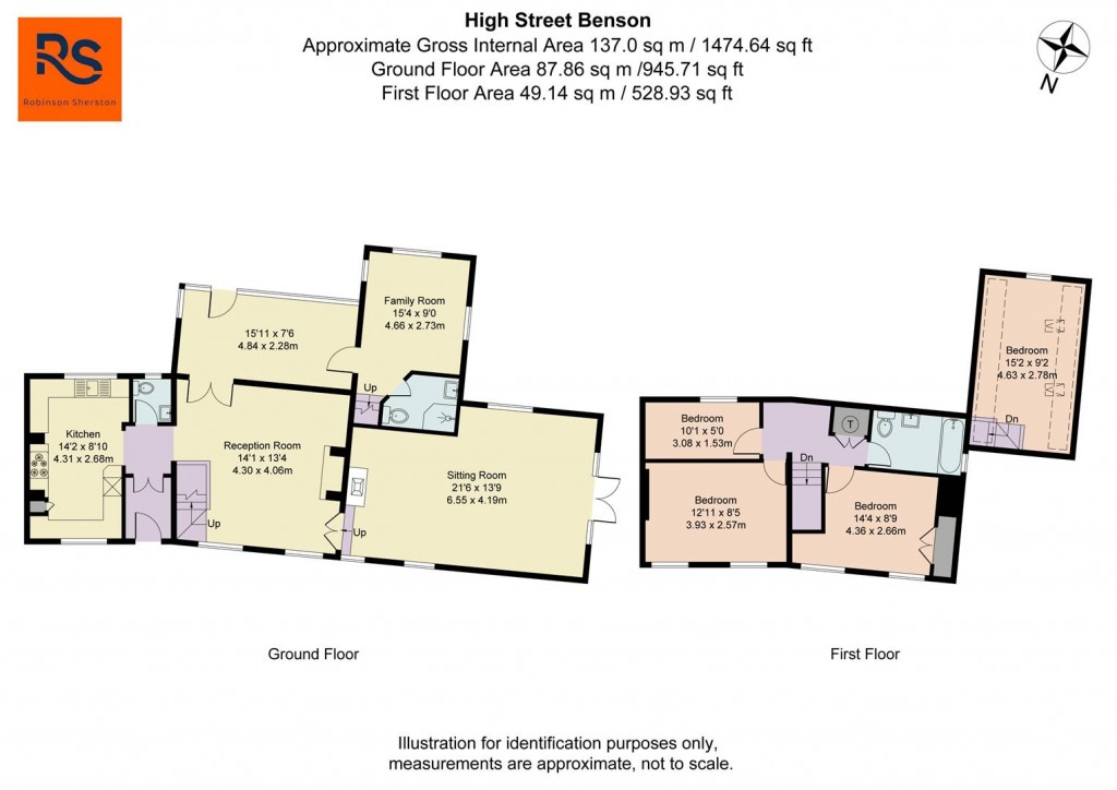 Floorplans For High Street, Benson, Wallingford