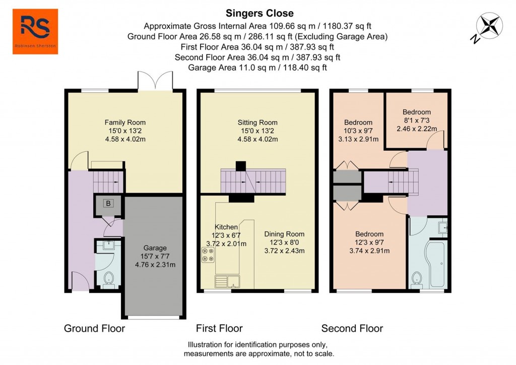 Floorplans For Singers Close, Henley-On-Thames