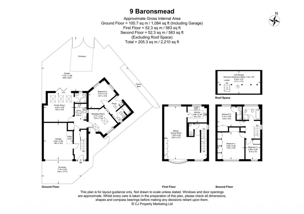 Floorplans For Baronsmead, Henley-On-Thames